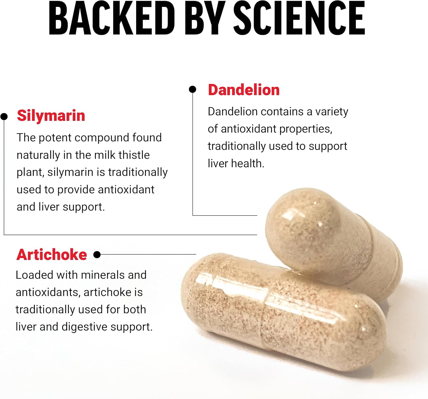 Liver Support Formula with Milk Thistle, Dandelion Root, and Artichoke - 300mg Silymarin for Liver Health and Detox - 100 Veg Caps