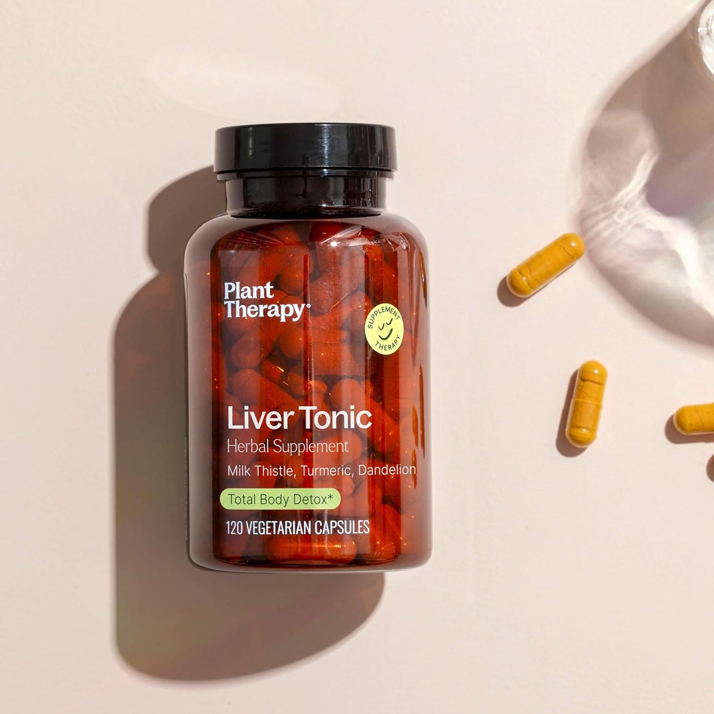 Liver Support Herbal Supplement Capsules, Natural Detox & Energy Boost, 120 Vegetarian Capsules, Made in USA