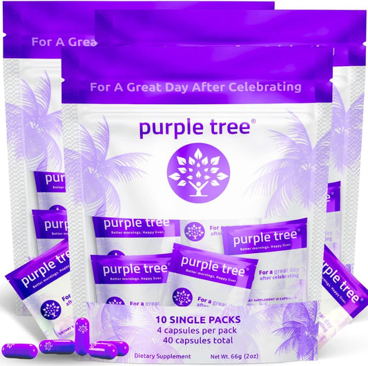 Liver Support & Hydration Kit with DHM, Milk Thistle, Electrolytes - 30 Packets (120 pills) for Bachelorette & Bachelor Parties