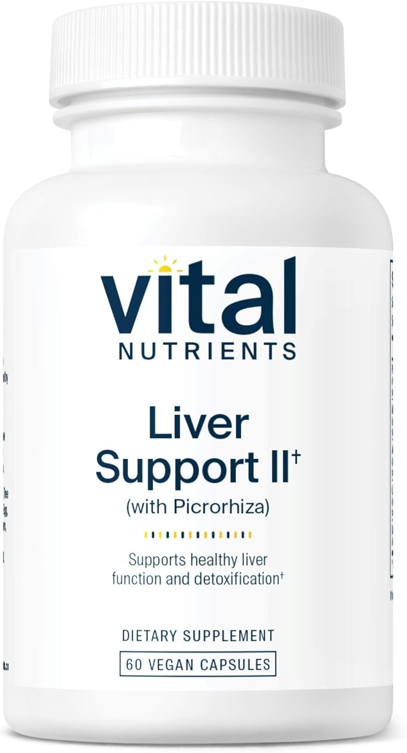 Liver Support II: Herbal Vegan Supplement with Picrorhiza, Milk Thistle, and Curcumin - 60 Capsules, Gluten, Dairy, and Soy Free