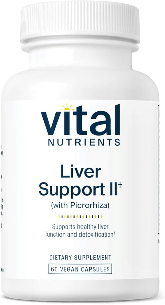 Liver Support II: Herbal Vegan Supplement with Picrorhiza, Milk Thistle, and Curcumin - 60 Capsules, Gluten, Dairy, and Soy Free