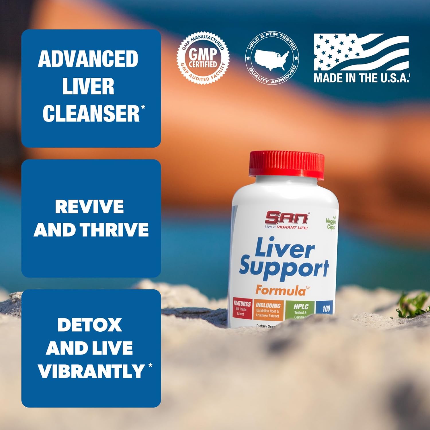 Liver Support Matrix - Detox & Repair Formula with Milk Thistle, Dandelion Root, & Artichoke Extract - Herbal Supplement 100 Capsules