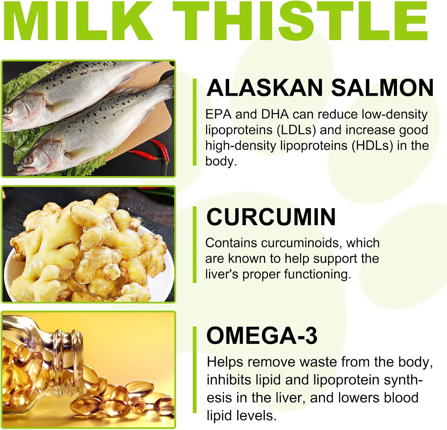 Liver Support Supplement for Dogs - Onznoz Milk Thistle with Curcumin, Omega 3 EPA, and Wild Alaskan Salmon Oil - Immune & Hepatic Support for Pets