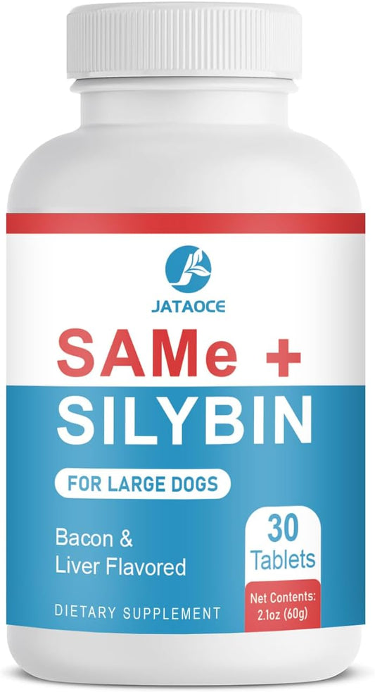 Liver Support Supplement for Dogs - Same and Silybin Blend, S-Adenosyl-L-Methionine Formula, Hepatic Health for Small Dogs, Natural Liver and Brain Support for Canines
