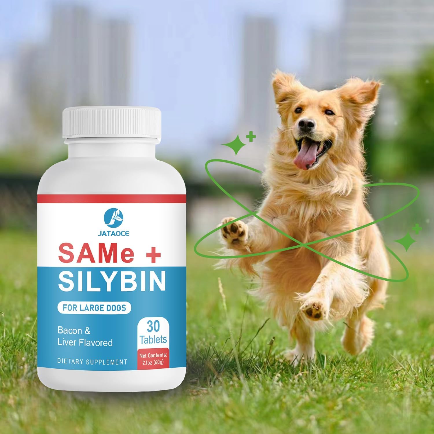 Liver Support Supplement for Dogs - Same and Silybin Blend, S-Adenosyl-L-Methionine Formula, Hepatic Health for Small Dogs, Natural Liver and Brain Support for Canines