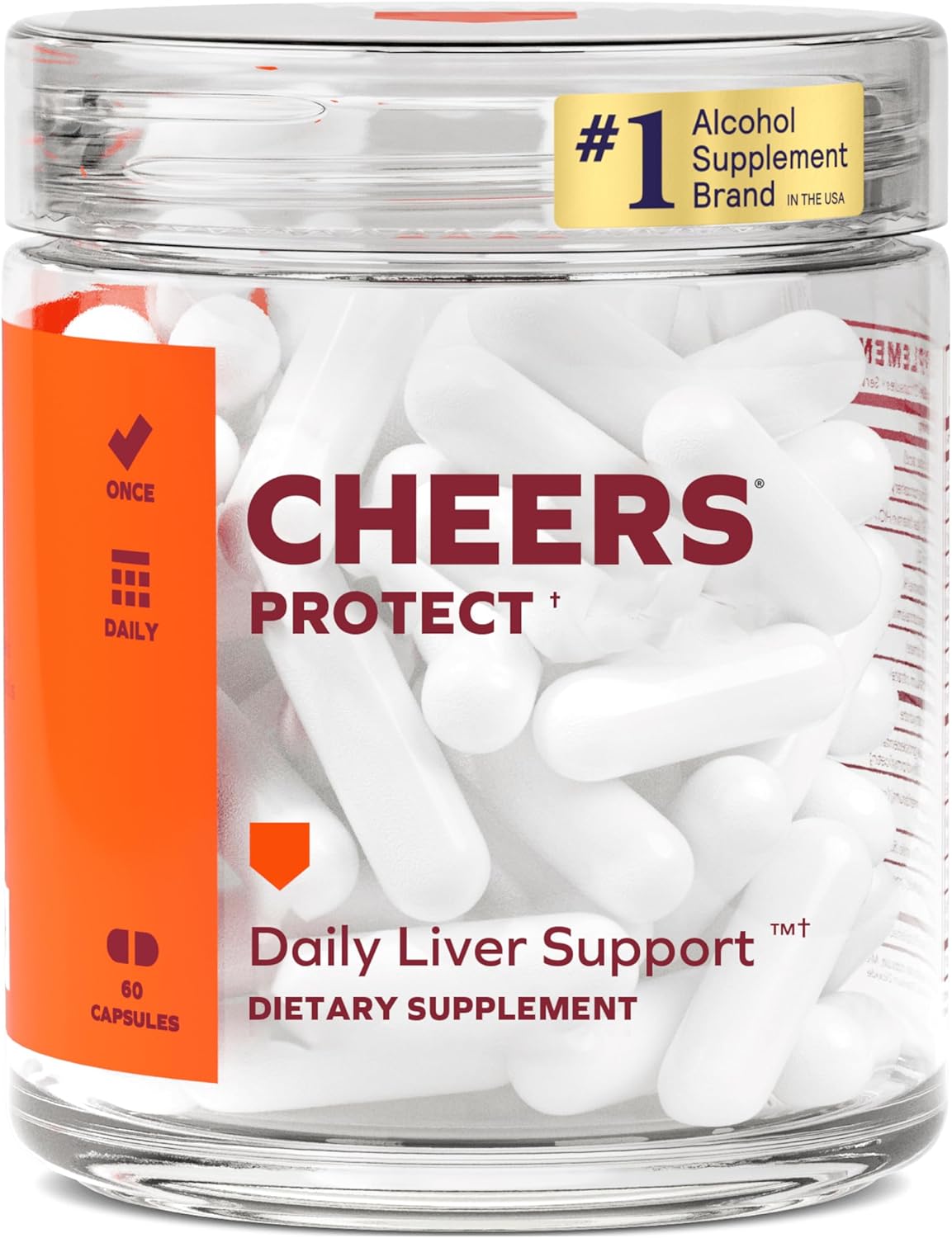 Liver Support Supplement for Drinkers | Boost Glutathione Levels with L-Cysteine + DHM | 30 Day Supply | Milk Thistle, B-Vitamins, Ginger, Prickly Pear