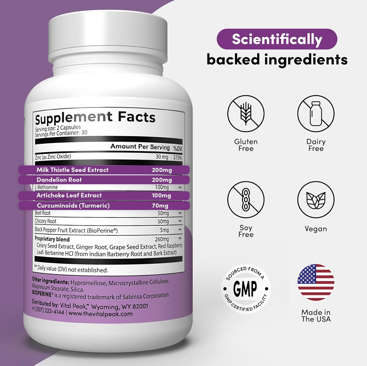 Liver Support Supplement for Fatty Liver Protection - Liver Cleanse Detox & Repair with Milk Thistle, Turmeric, Dandelion, Artichoke Extracts - 120 Capsules