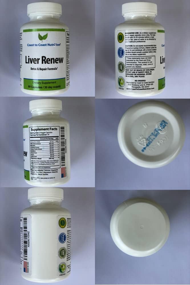 Liver Support Supplement with 22 Herbs - Milk Thistle, Beet Root, Artichoke, Dandelion, Chickory - 60 Capsules