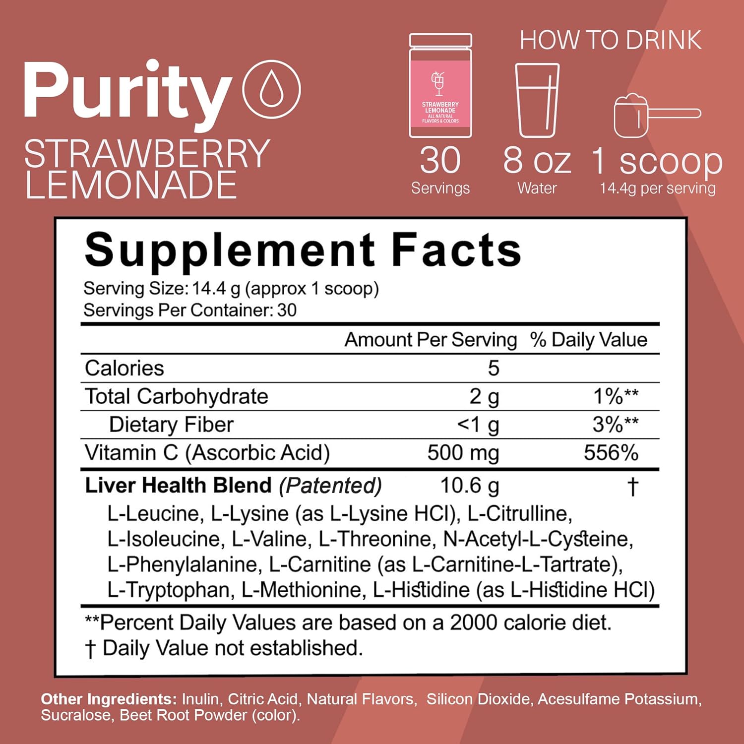 Liver Support Supplement with Essential Amino Acids for Detox Cleanse - Boost Liver Health - Strawberry Lemonade, 30 Servings by The Amino CO.