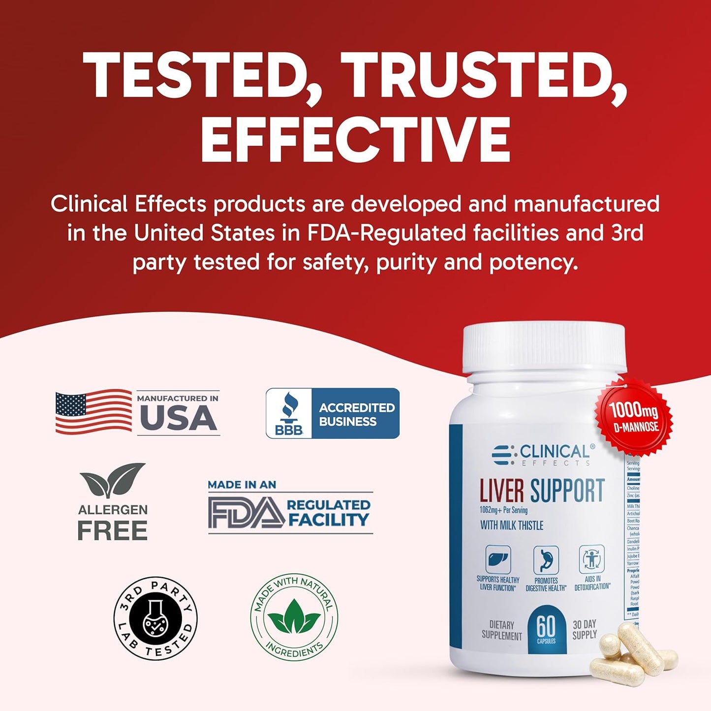 Liver Support Supplement with Milk Thistle and Zinc - 60 Veggie Capsules - Detox and Cleanse Liver - Supports Liver Function and Digestive Health - Made in USA