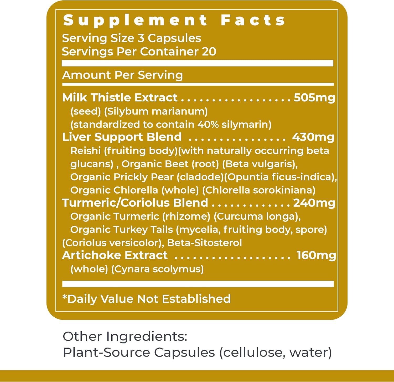 Liver Support Supplement with Milk Thistle & Artichoke - Liver Cleanse Pills for Men & Women - 60 Vegetarian Capsules