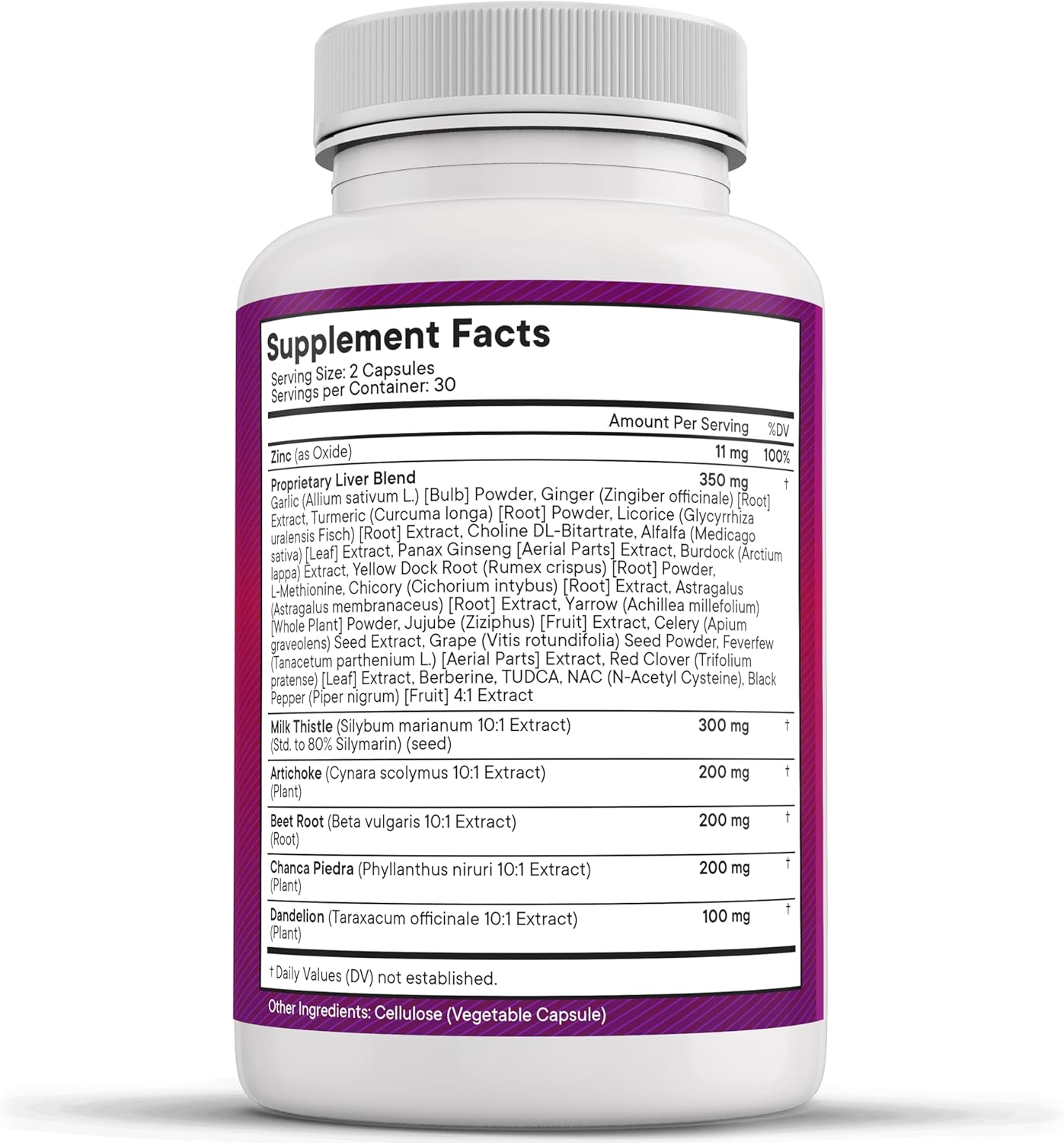 Liver Support Supplement with Milk Thistle, NAC, Chanca Piedra, Beet Root, Artichoke, Dandelion Root, Astragalus, TUDCA, and Ginger - 120 Capsules