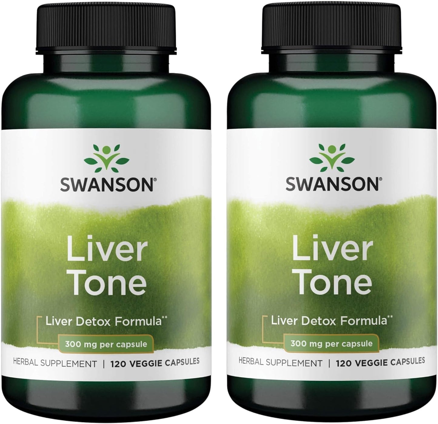 Liver Tone Liver Detox Formula 300mg 120 Veg Capsules - Pack of 2 by Swanson
