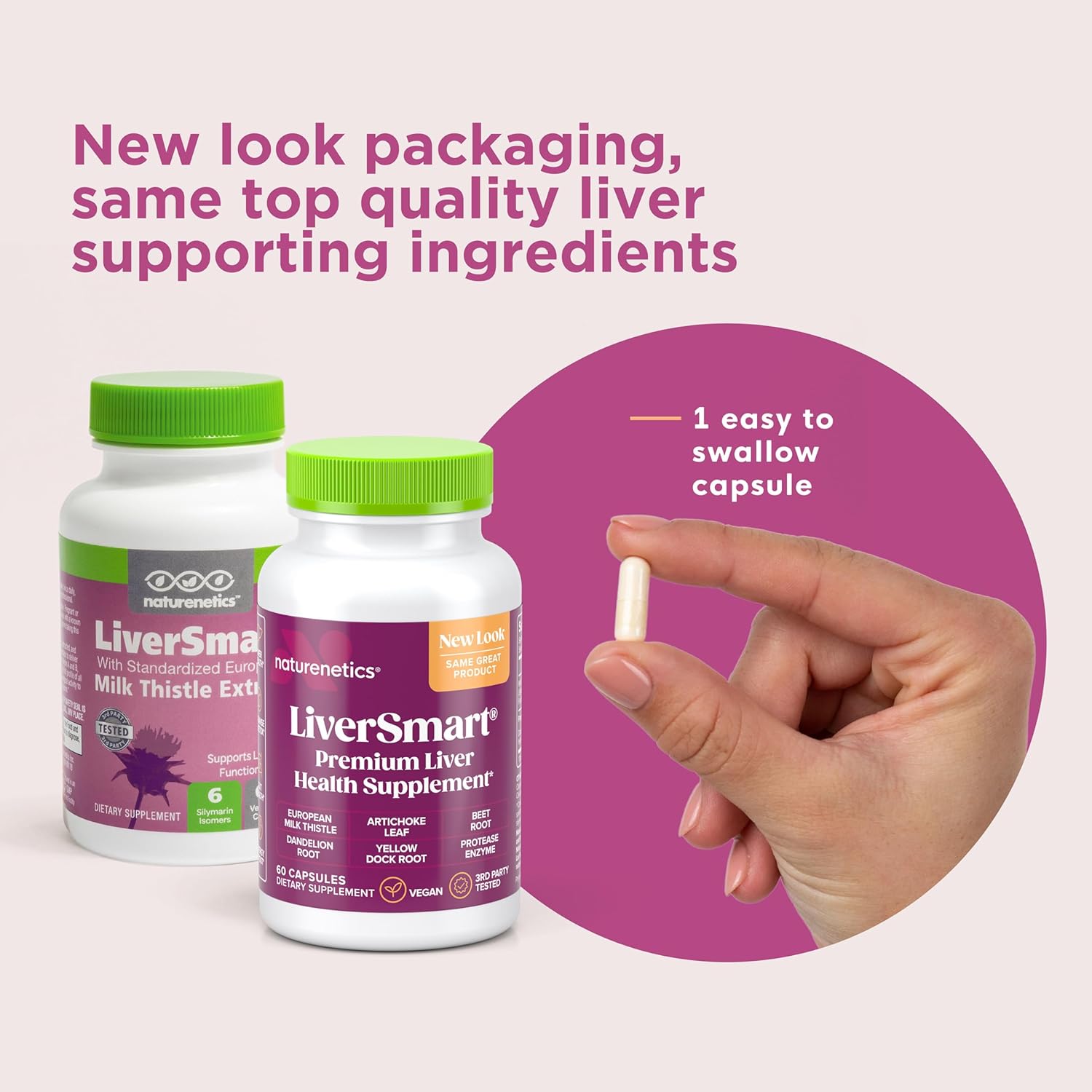 LiverSmart Liver Cleanse & Repair Formula with European Milk Thistle - Supports Liver Health & Detox - 60 Capsules