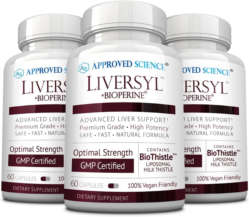Liversyl Liver Support Supplement - Cleanse & Detox Formula with Milk Thistle & Artichoke Extract - Vegan - 180 Capsules - USA Made - 3 Month Supply