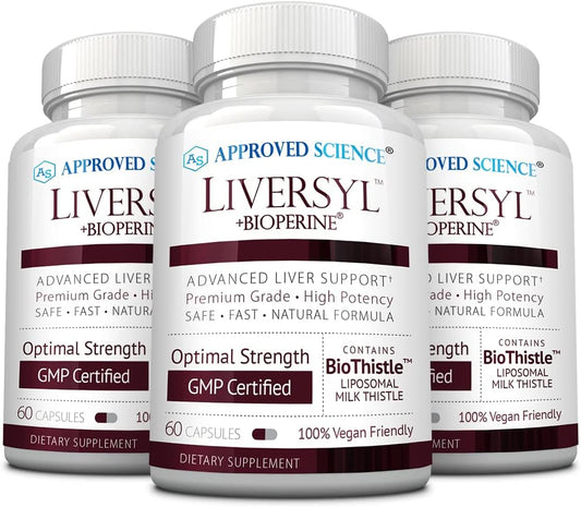 Liversyl Liver Support Supplement - Cleanse & Detox Formula with Milk Thistle & Artichoke Extract - Vegan - 180 Capsules - USA Made - 3 Month Supply