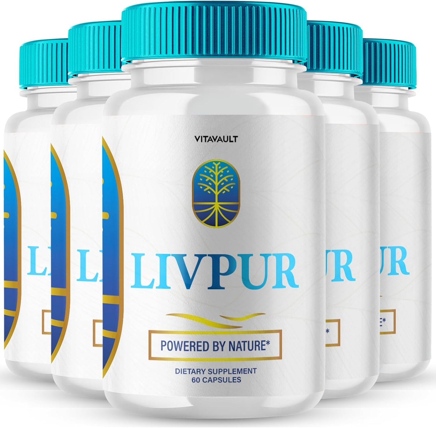 LivPur Liver Detox Capsules for Weight Management and Maximum Strength Support - 5 Pack with Hydration Benefits