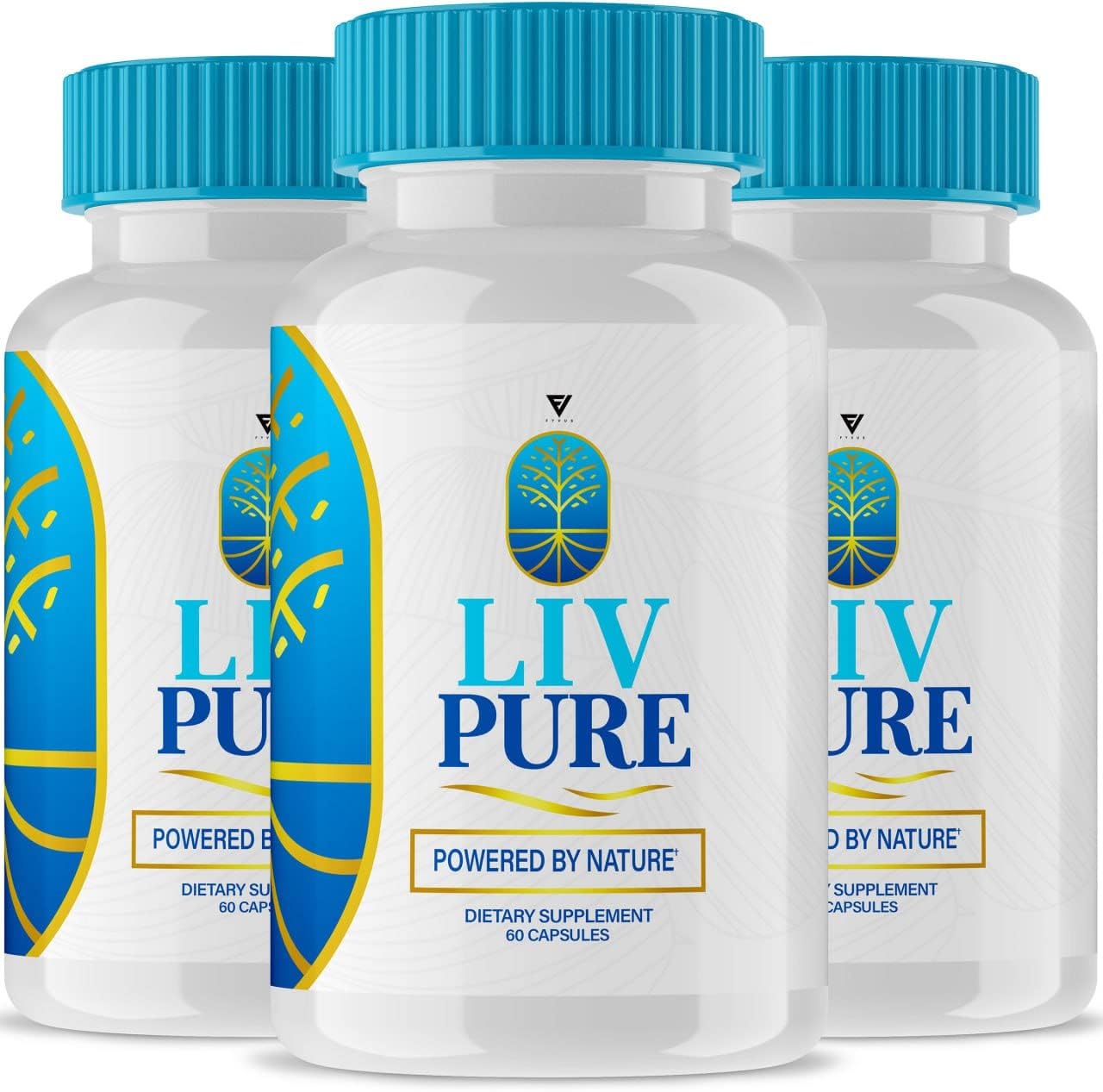 LivPure Liver Detox Weight Loss Pills (3 Pack) - 180 Capsules, Cleanse Supplement for Health Support, Hydration, and Diet - Fyvus LivePure Product