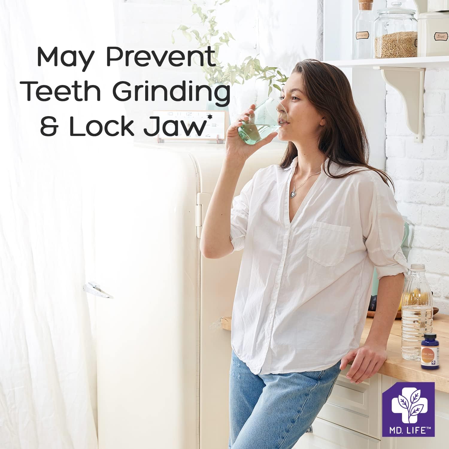 Lock Jaw Relief Supplement - Double Strength Formula for TMJ - 60 Vegan Capsules for Ongoing Assistance