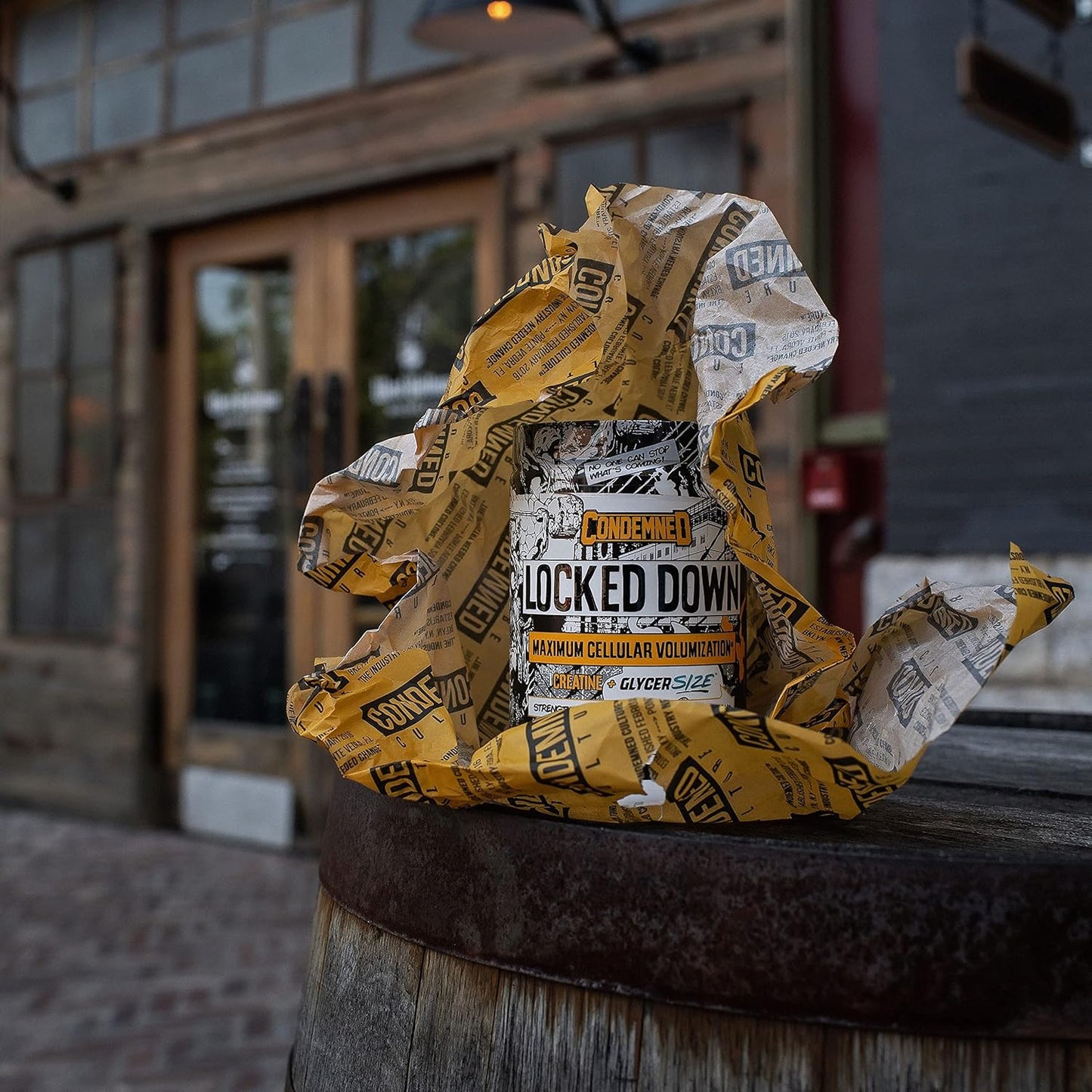 Locked Down Creatine Performance Complex by Condemned Labz - Enhance Hydration, Energy, and Stamina with Creatine Monohydrate, Glycerol, and Taurine - Fruit Punch Flavor - 30 Servings