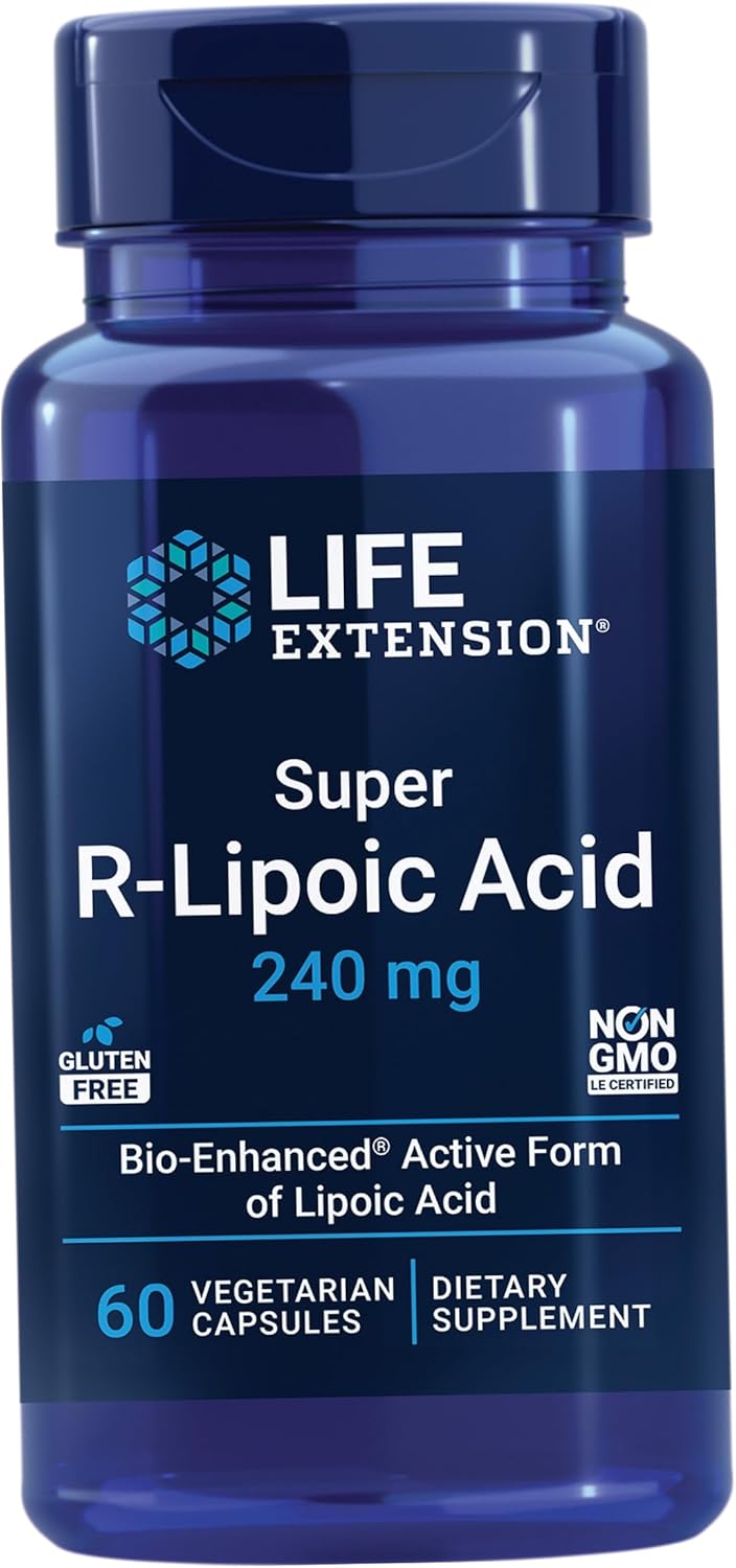 Longevity Supplement for Oxidative Stress Defense with Life Extension R-Lipoic Acid & Neuro-Mag Magnesium L-Threonate