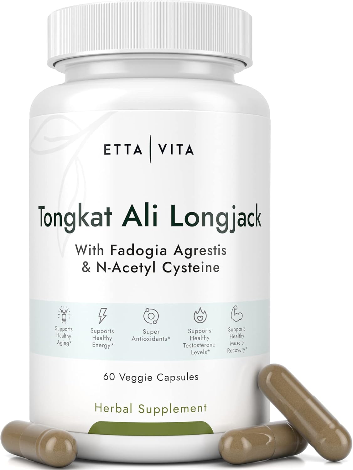 Longjack & Fadogia Agrestis Supplement for Energy, T Support, Muscle Growth, Hormonal Balance - Vegan Liver Detox & Cleanse