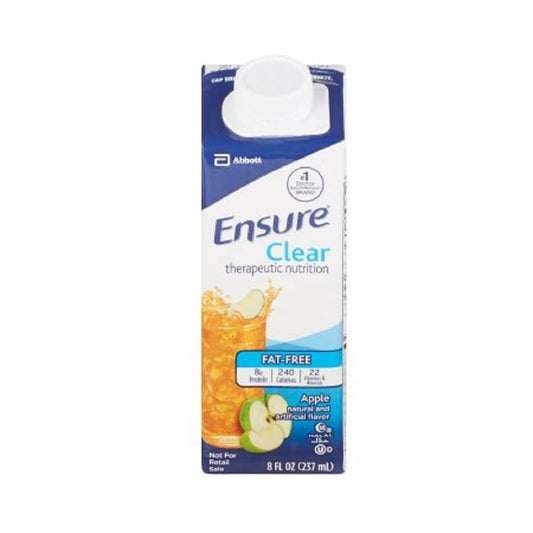 Lot of 6 Abbott Ensure Clear Apple Flavor Oral Supplement 8 oz Recloseable Tetra Carton