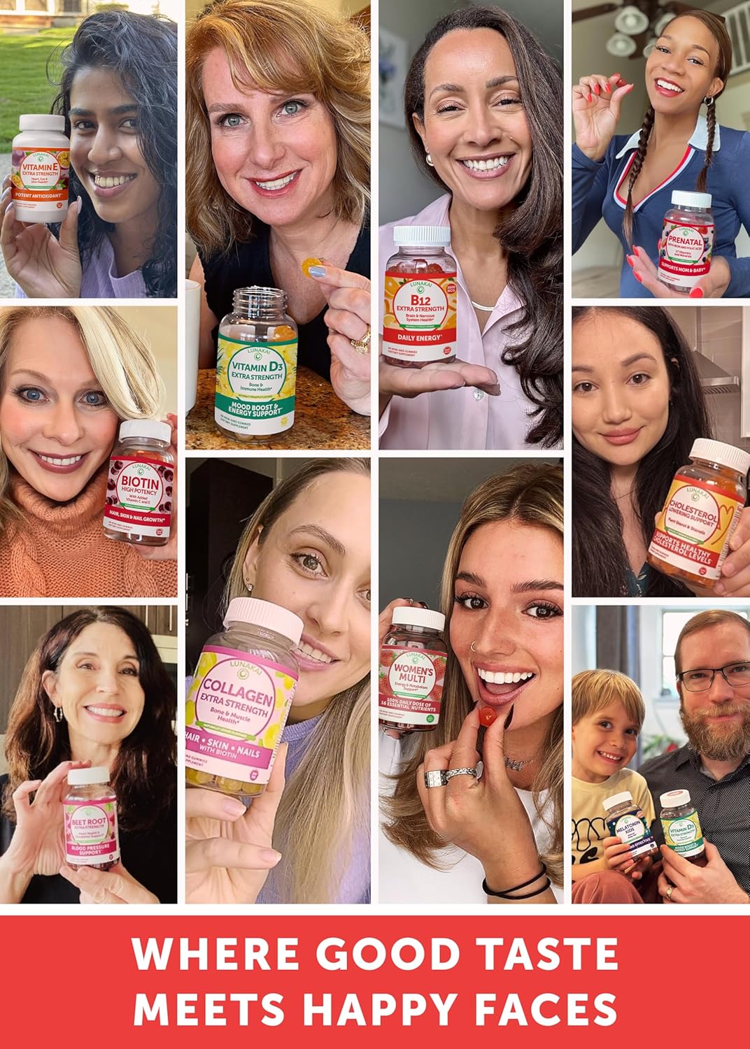 Lunakai Vitamin B12 Energy Gummies - Tasty High Absorption Formula - 3000mcg Methyl B-12 - Non-GMO Vegan Chewables for Adults - 6 Pack