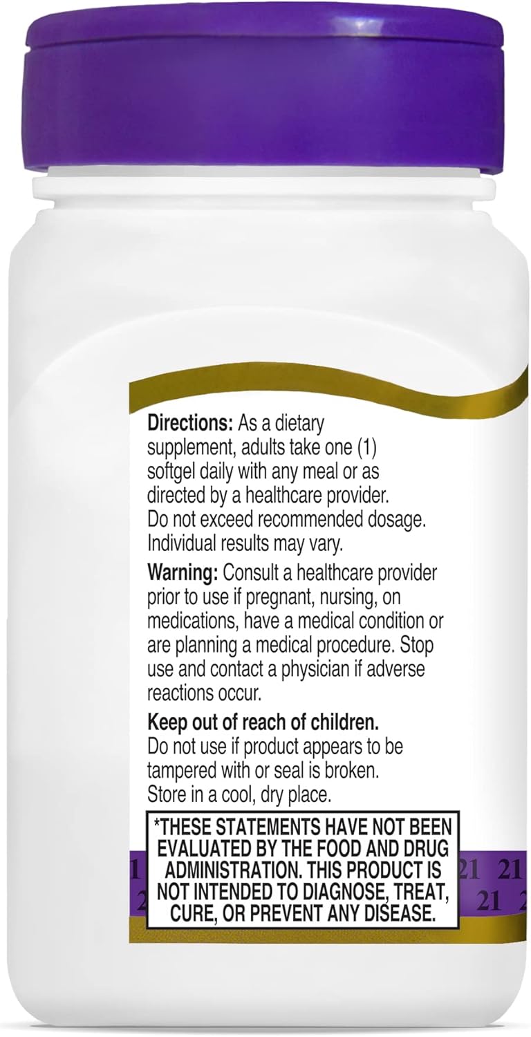 Lutein 20 mg Softgels: Premium Vision Support Supplement, 60 Count in 21st Century Formula