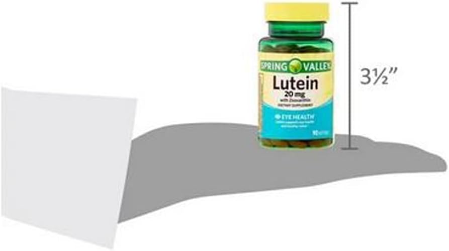 Lutein and Zeaxanthin Dietary Supplements - 20mg, 90 Count - Top Care Formula