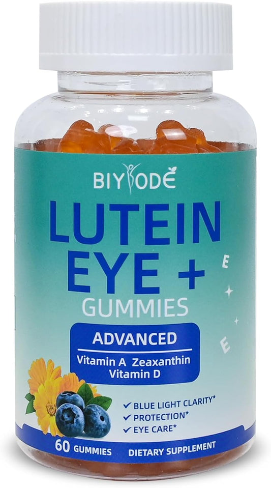 Lutein Gummy Vitamins for Adult Eye Health and Macular Support - 60 Gummies