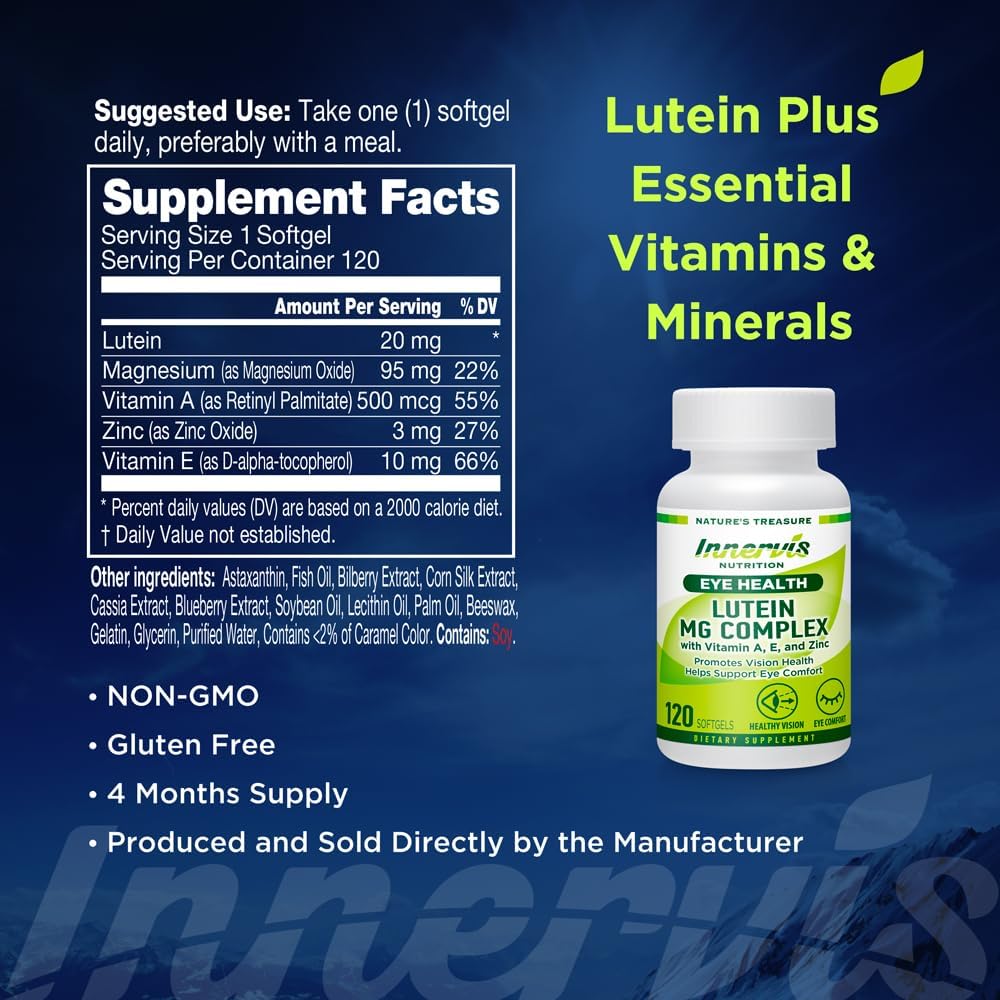 Lutein Magnesium Complex Softgels for Eye Health and Comfort - Antioxidant Supplement