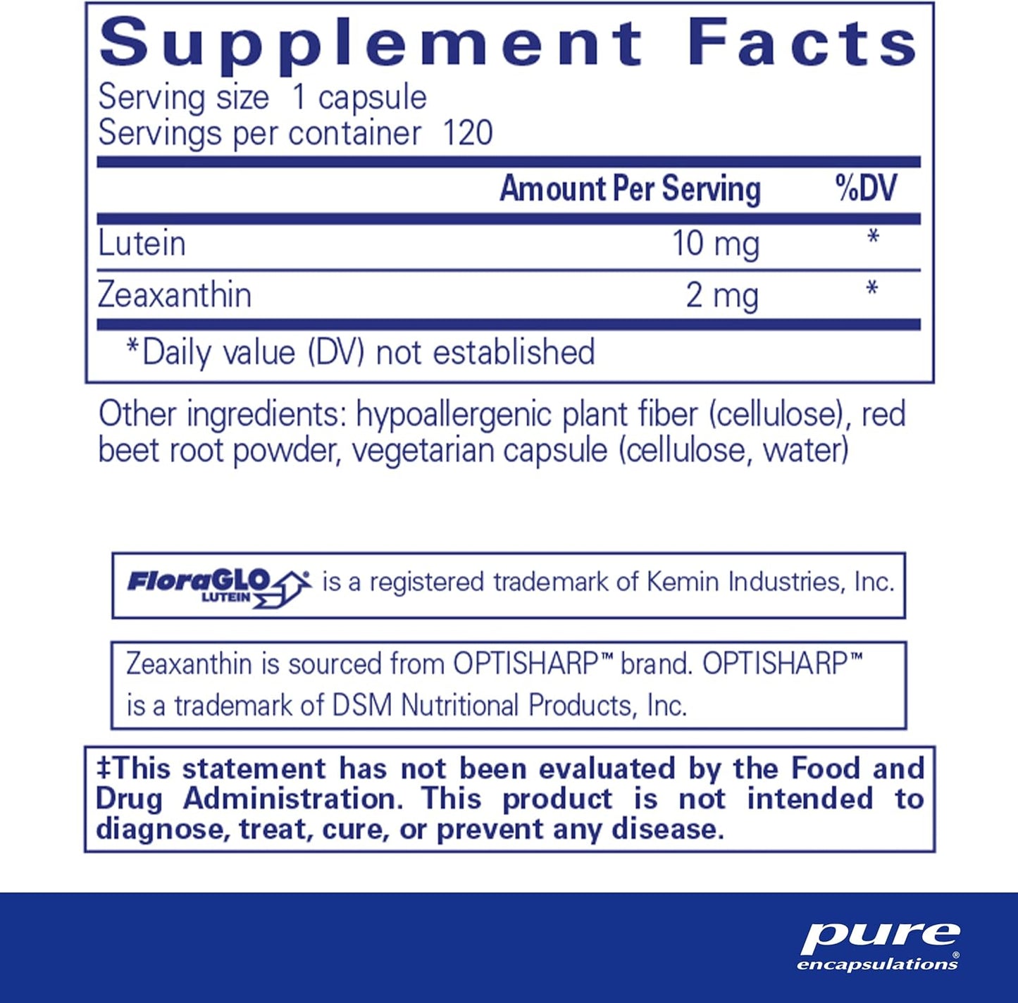 Lutein & Zeaxanthin Capsules for Vision Support - Vegan & Non-GMO - 120 Capsules - Antioxidant Eye Health Supplement