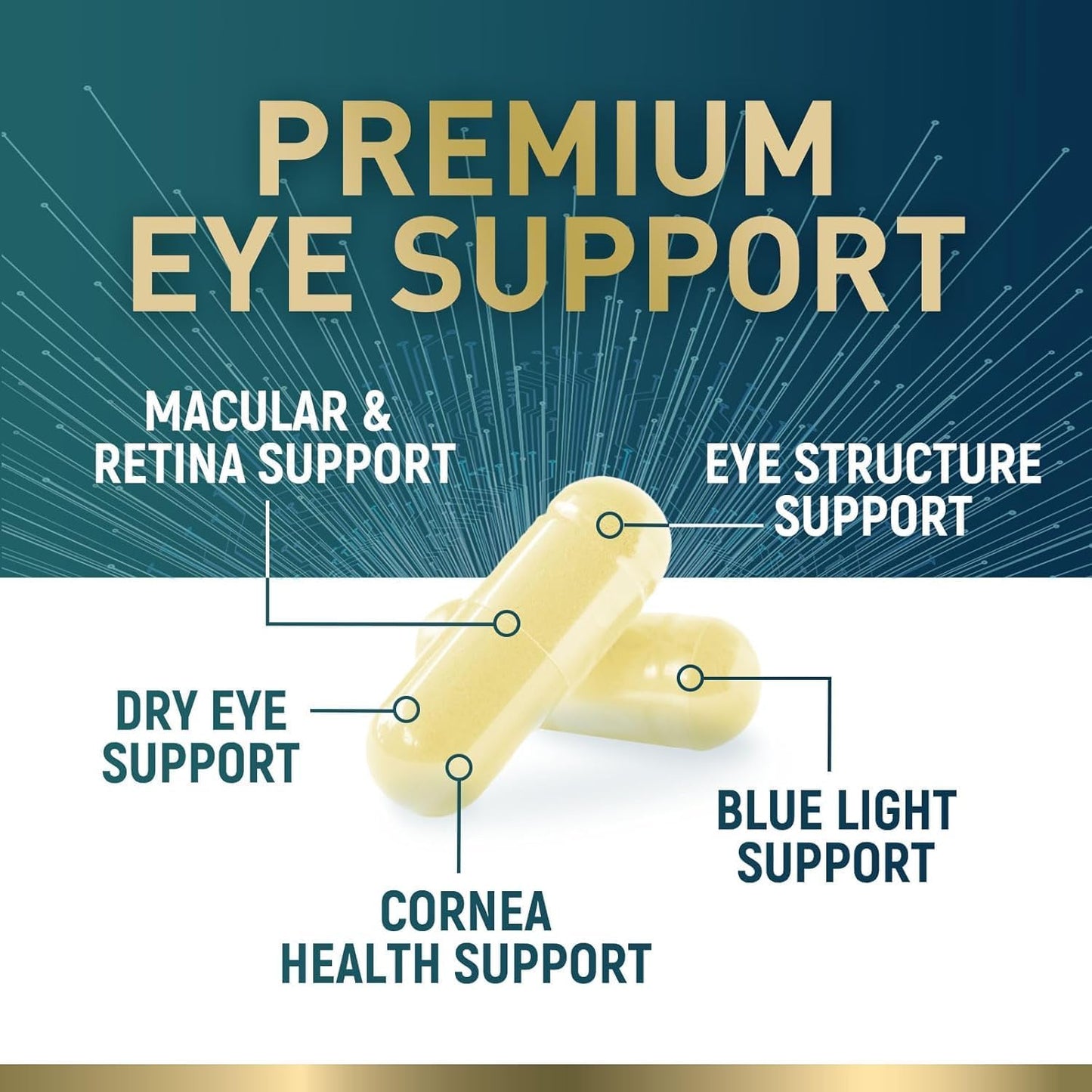 Lutein, Zinc, Vitamins C & E Eye Supplement for Adults - Supports Vision, Macular Health, and Dry Eyes - 120 Capsules