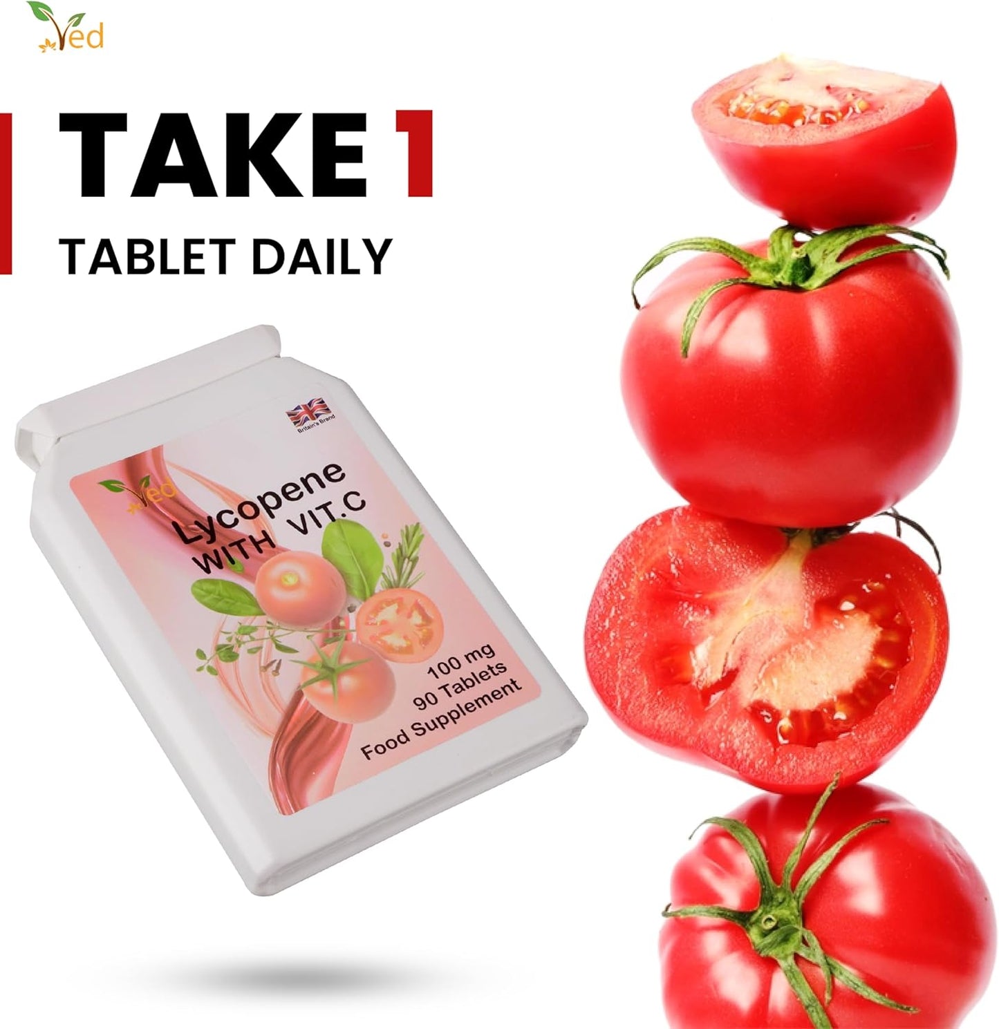 Lycopene Supplement 100mg | 180 Tablets (2-Pack) - High Potency Antioxidant Formula