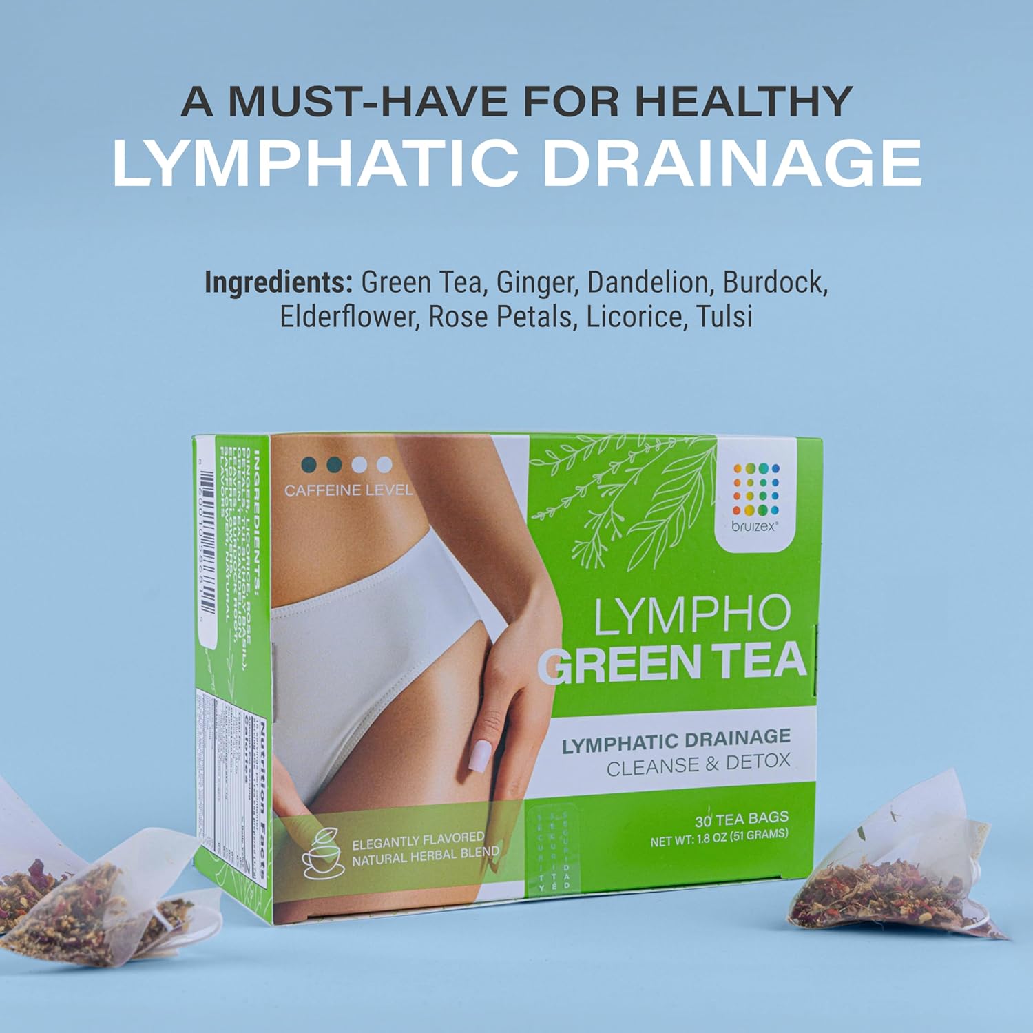 Lymphatic Green Tea Blend for Post-Surgery Recovery & Detox - 30 Pack