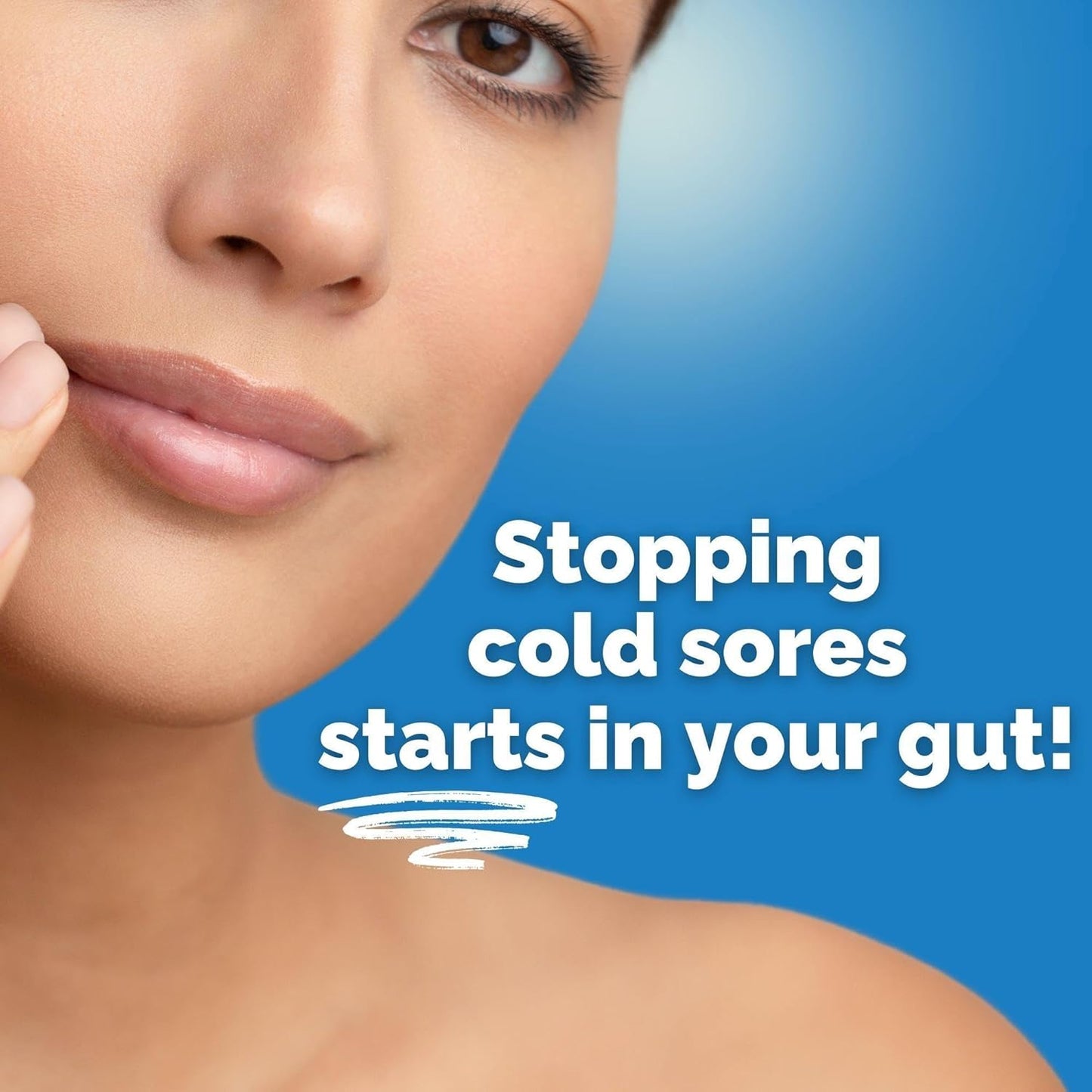 Lysine Probiotic Cold Sore Treatment for Lips with Vitamin C - Immune Support for Clear Skin and Lip Health