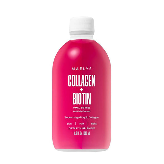 MAELYS MAËLYS Super Charged Liquid Collagen with Biotin for Hair, Skin, Nails - Hydrolyzed Peptides Supplement