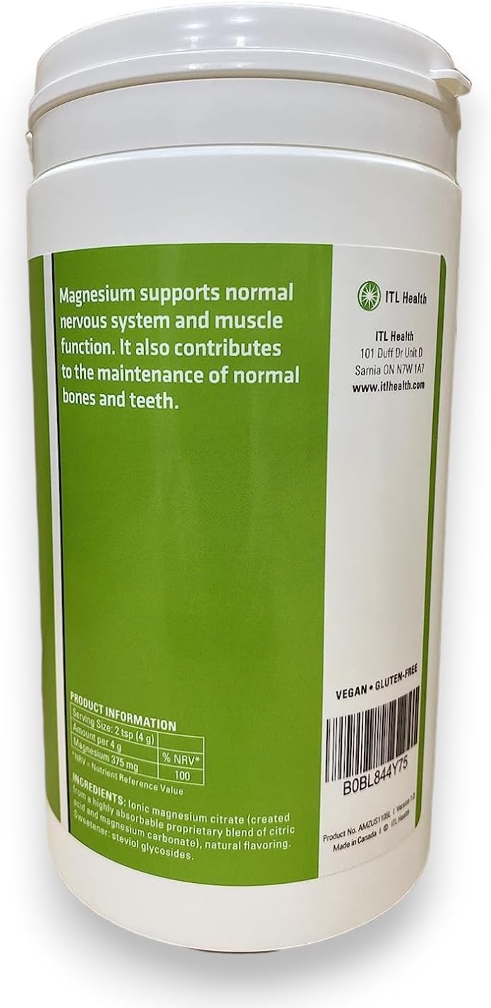 MAG365 Ionic Magnesium Citrate for Healthy Metabolism, Bone Development, Teeth, and Muscle Function - Raspberry Lemon Flavor, 450g