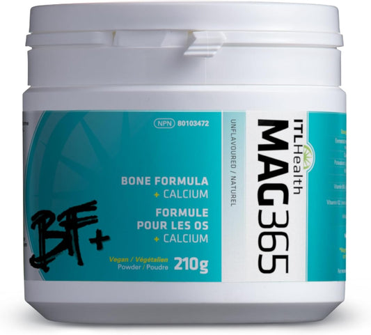 MAG365 ITL Health BF Plus Calcium - Ionic Magnesium Citrate Powder with Vitamin K2 D3 - Natural Citrus Flavor - Bone Support Formula