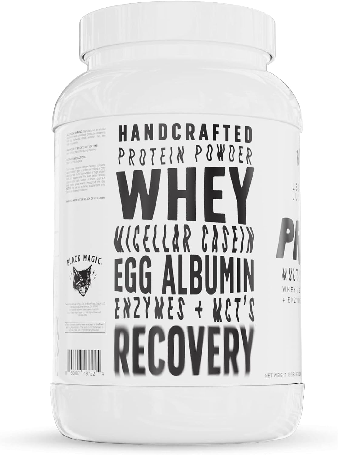 Magician Black Magic Protein Blend - Whey, Egg, Casein with Enzymes & MCT's Cookies and Cream Flavor 24g 2 LB, Keto-Friendly