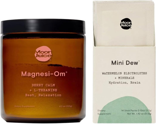 Magnesi-Om & Mini Dew Bundle | Calm, Relaxation, Regularity, Hydration, & Brain Function - 30 Servings
