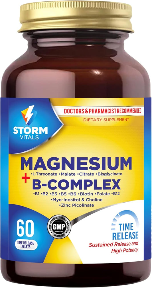Magnesium B-Complex with Zinc Picolinate and Biotin | 60 Tablets - 1 Month Supply