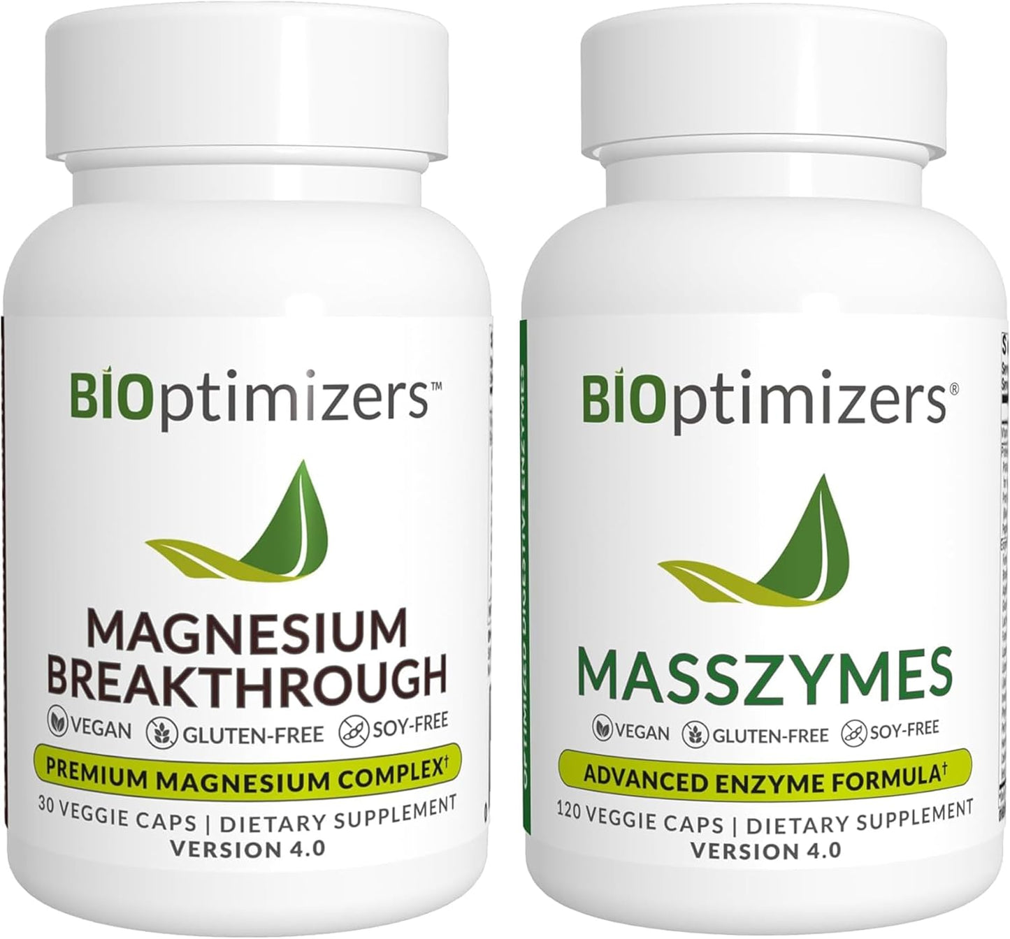 Magnesium Breakthrough 4.0 & MassZymes 4.0 Bundle - Sleep, Brain, Digestive Health Support Supplement