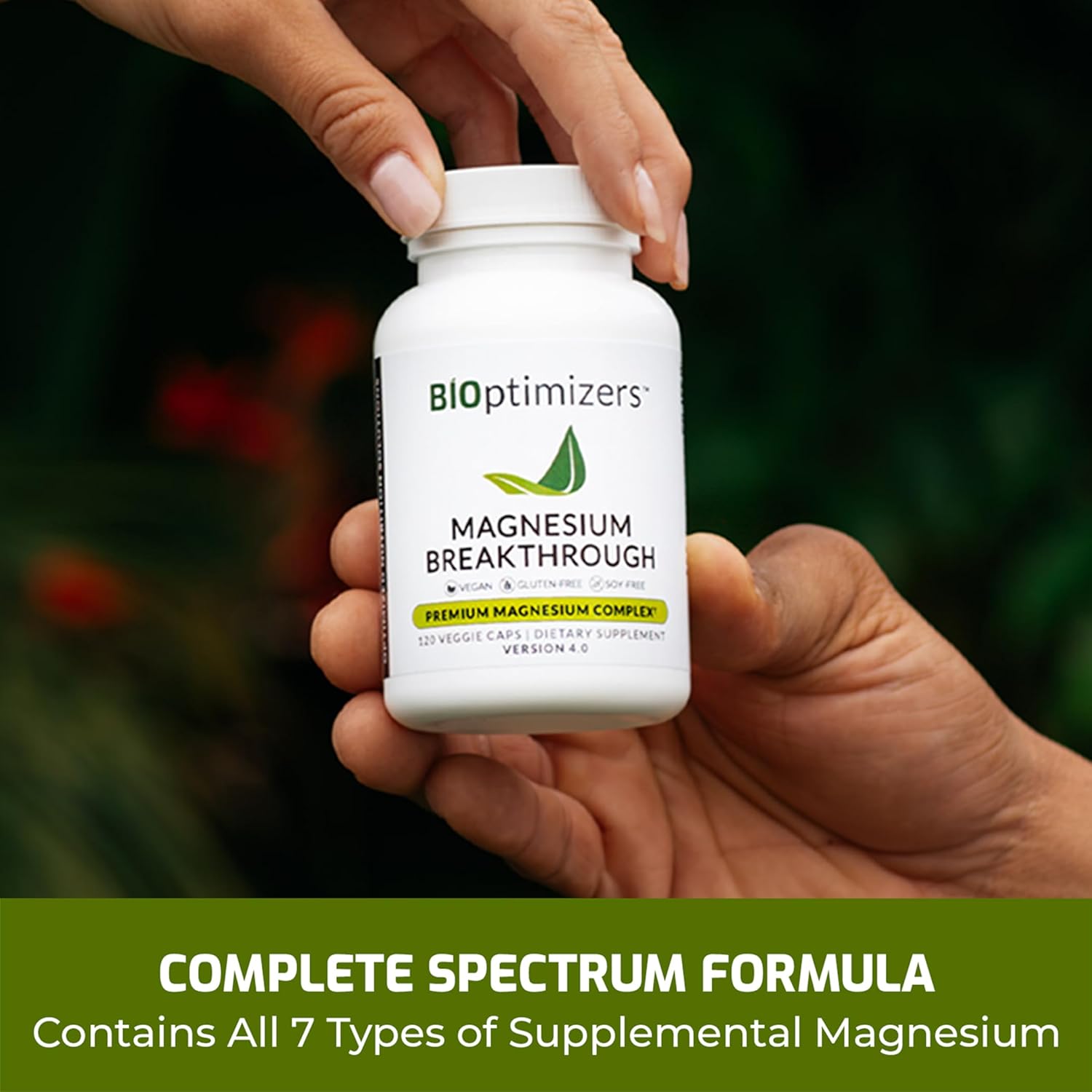 Magnesium Breakthrough Supplement 4.0 - 7 Forms of Magnesium for Natural Sleep and Brain Health - 90 Capsules