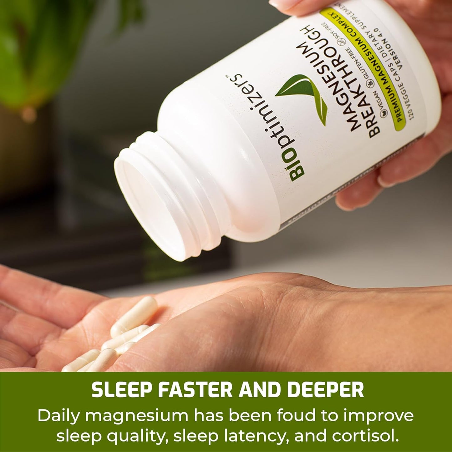 Magnesium Breakthrough Supplement 4.0 - 7 Forms of Magnesium for Natural Sleep and Brain Health - 90 Capsules