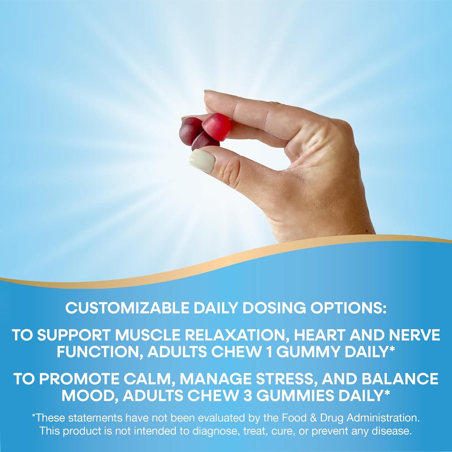 Magnesium Citrate Gummies for Calmness, Raspberry and Blackberry Flavor, 90 Gummies by Nature's Way
