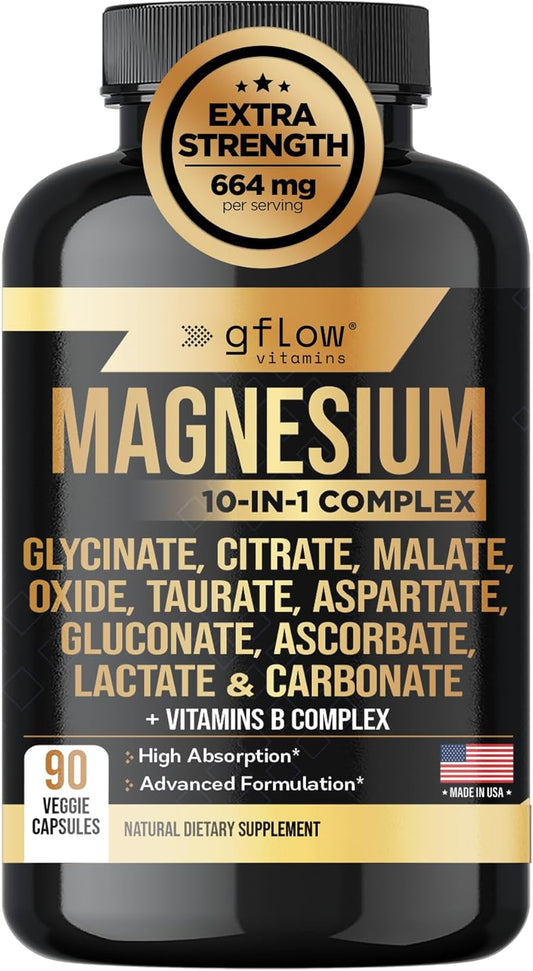 Magnesium Complex with Glycinate, L-Threonate, and B Vitamins for Enhanced Absorption and Wellness