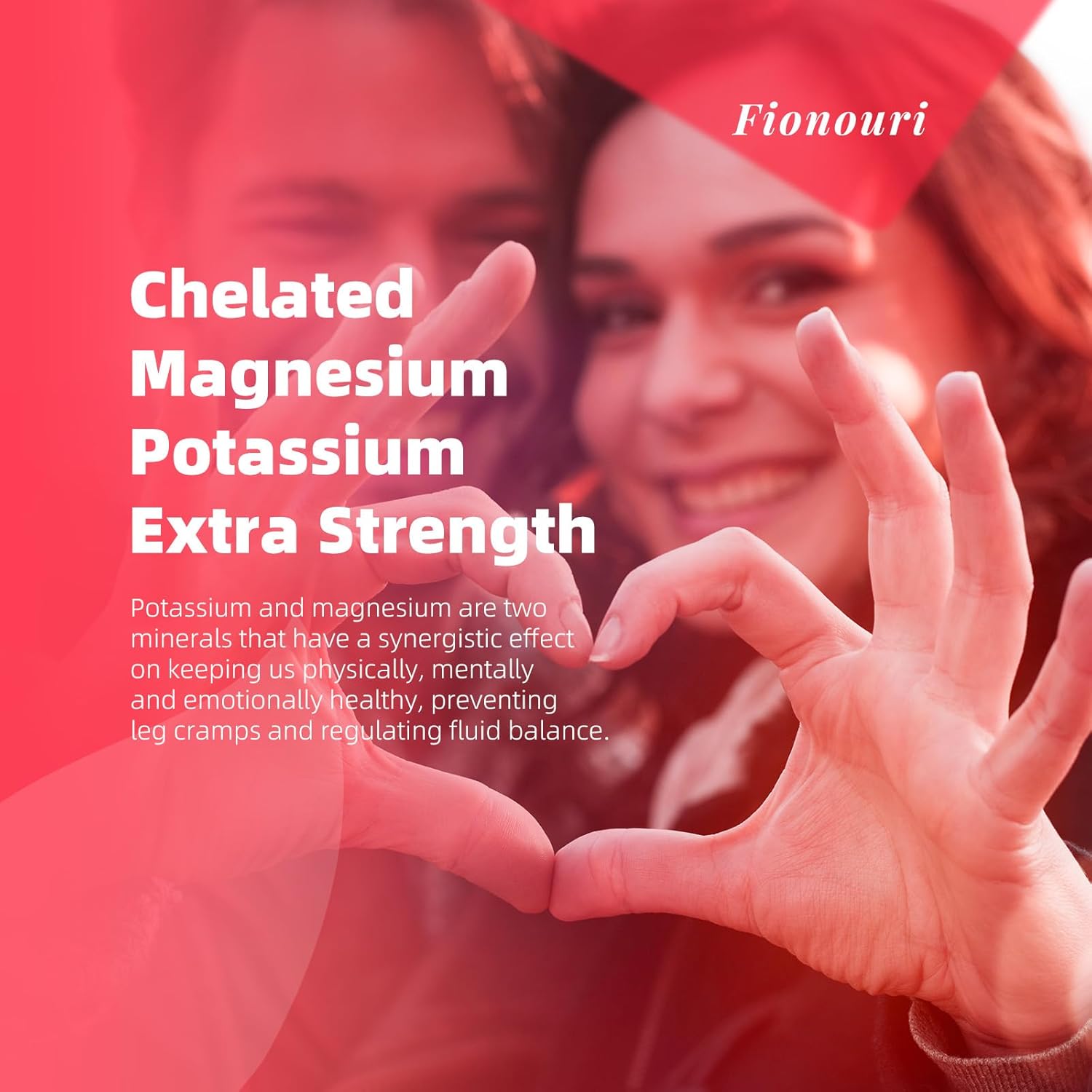 Magnesium Glycinate Gummies 1000mg with Potassium, Vitamin D, B6, CoQ10 - Adult Supplement for Mood & Sleep - 120 Strawberry Gummies (2 Pack)