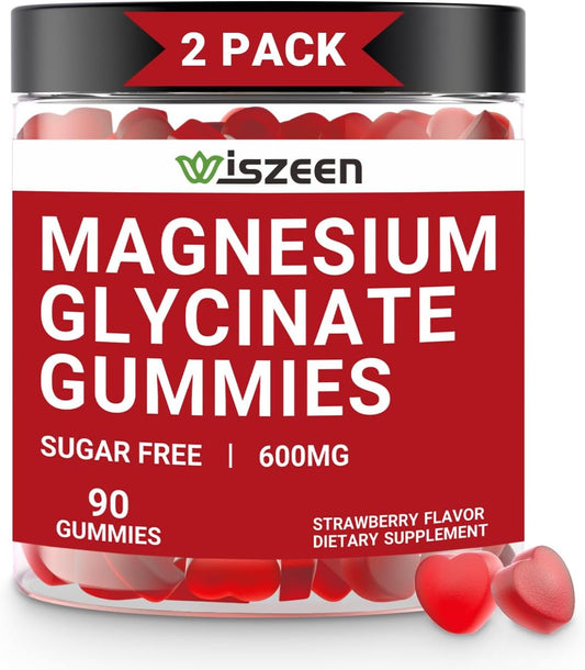 Magnesium Glycinate Gummies by Wiszeen - Natural Supplement for Better Sleep and Muscle Health